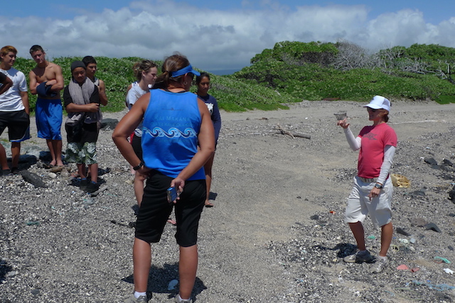 Megan Lamson (Hawai'i Wildlife Fund) explains where the trash comes from