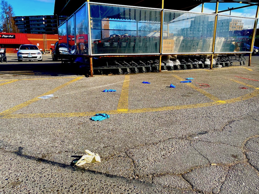 Supermarket parking lot in Toronto, photographed by Justine Ammendolia